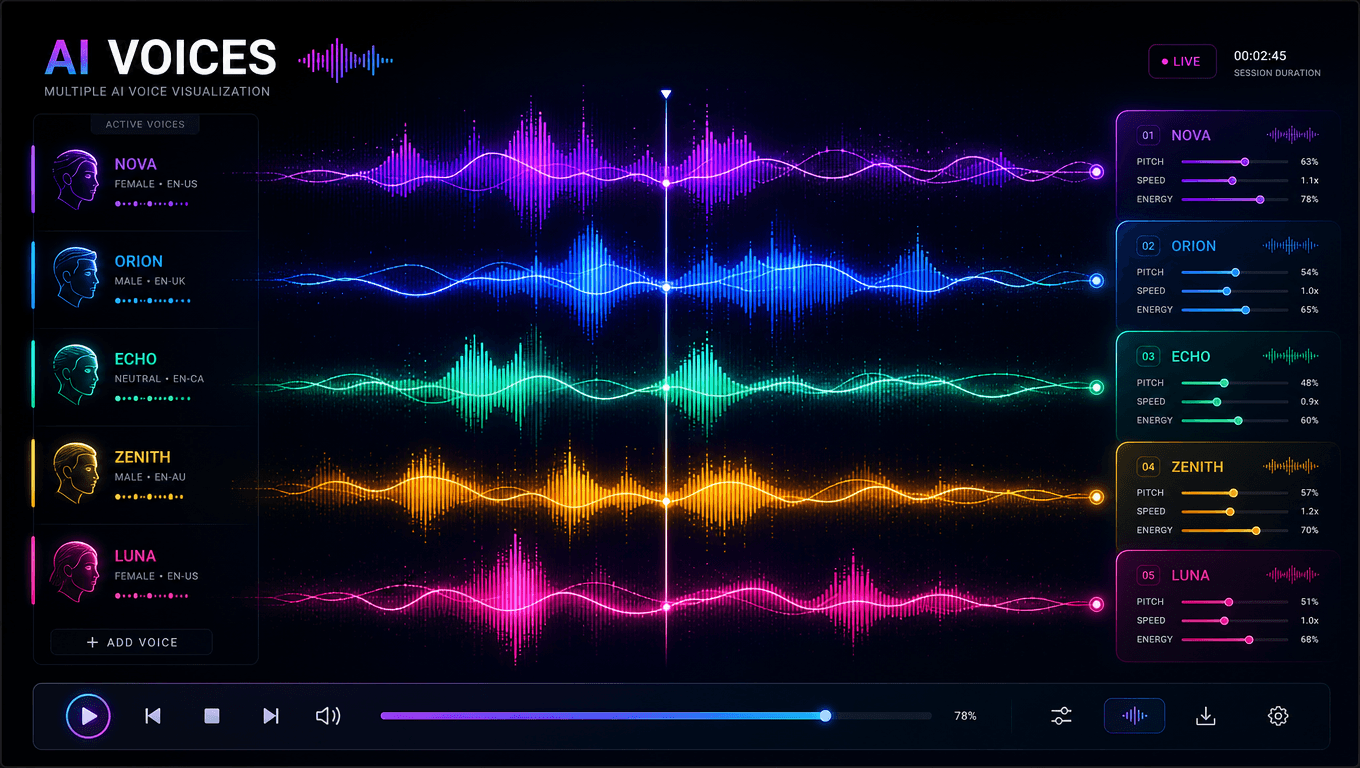 AI Voice Selection Panel