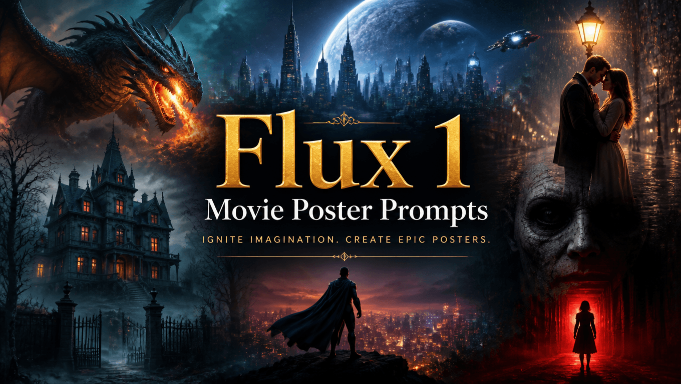 10 Flux 1 Movie Poster Prompts for Cinematic AI Art