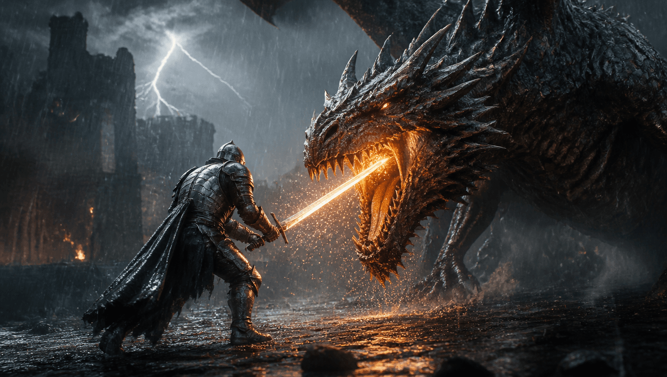 Epic Battle in the Rain