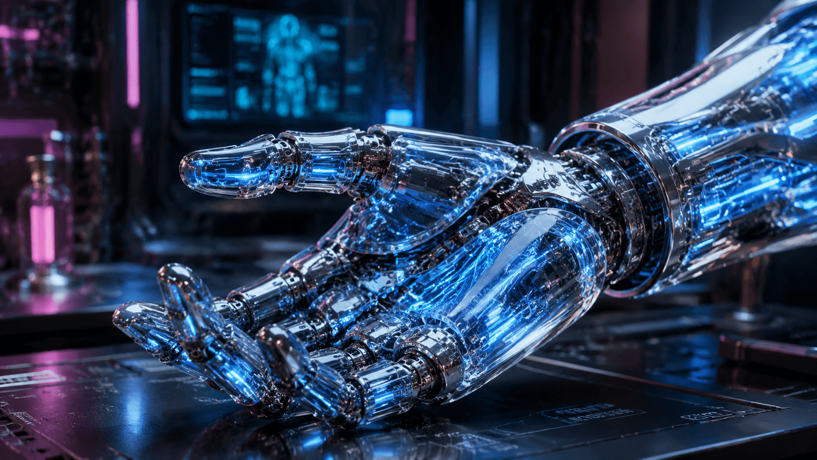 Futuristic robotic hand