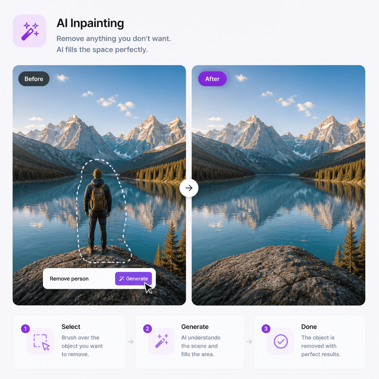 AI image editing result showing style transfer and enhancement from Imgica AI