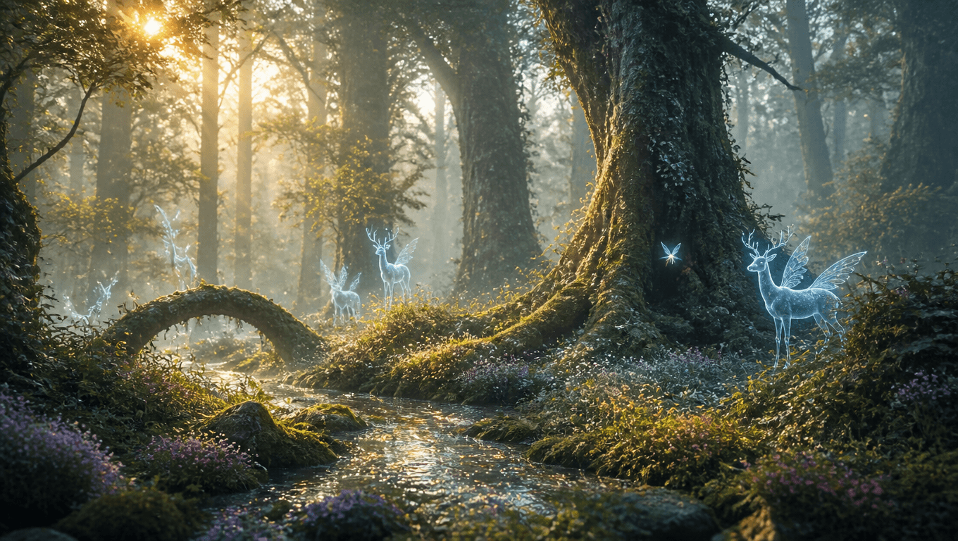 Mystical Forest at Dawn