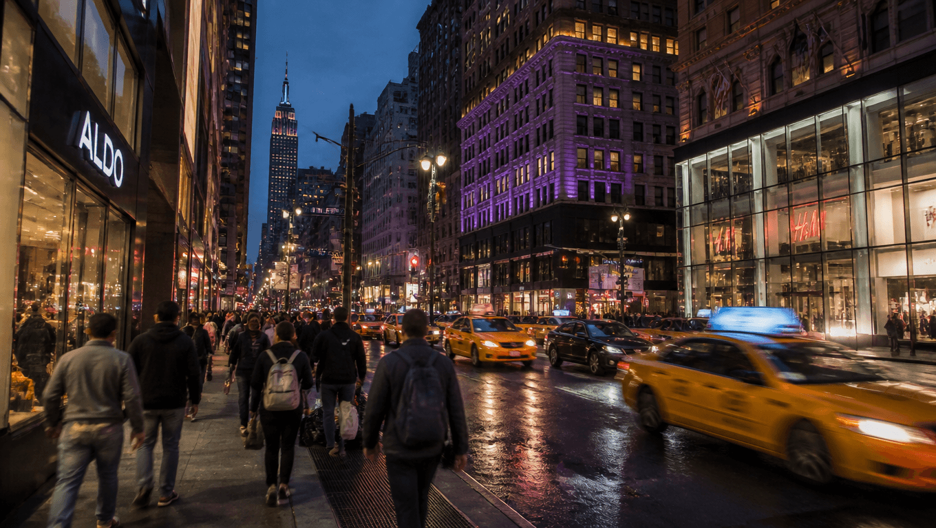 Bustling City Street
