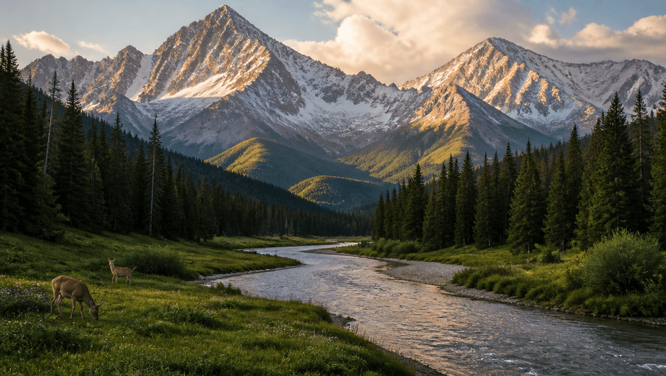 Realistic Mountain Landscape