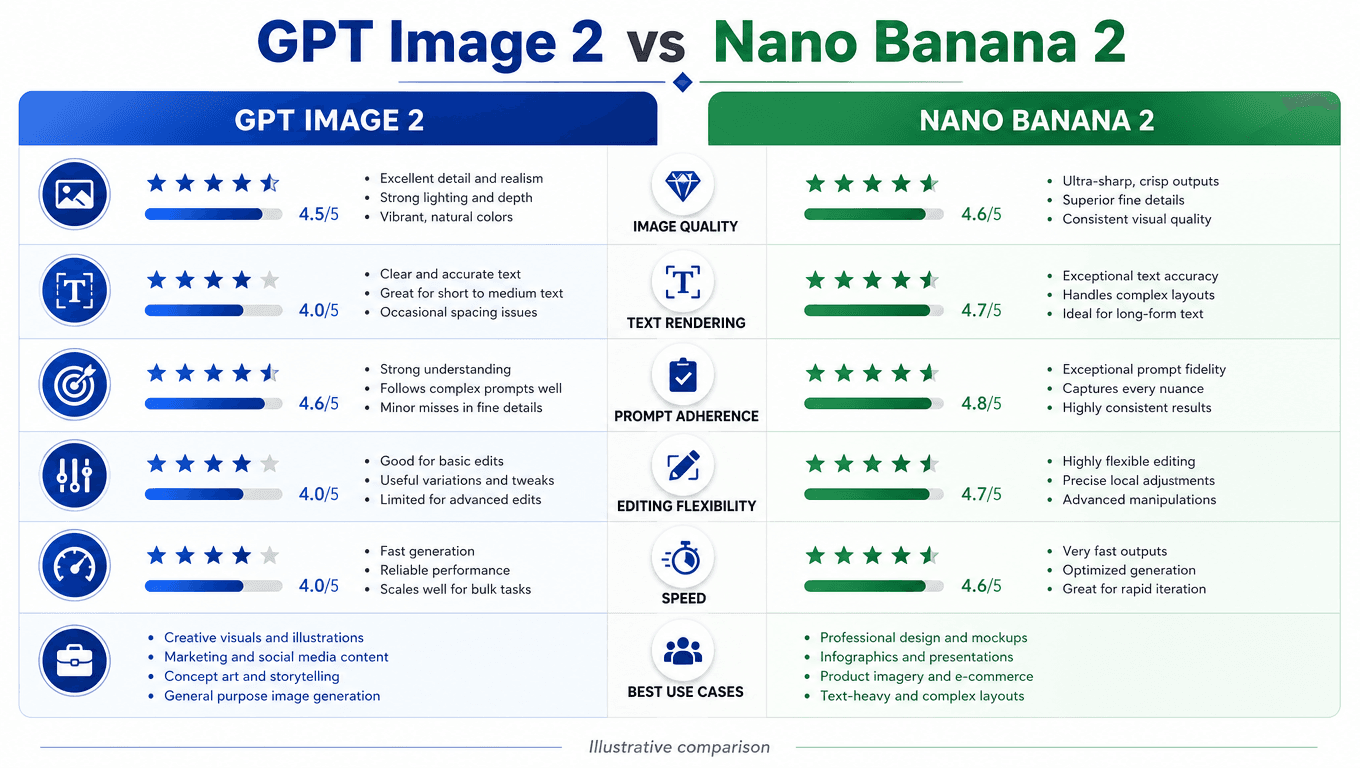 GPT Image 2 vs Nano Comparison