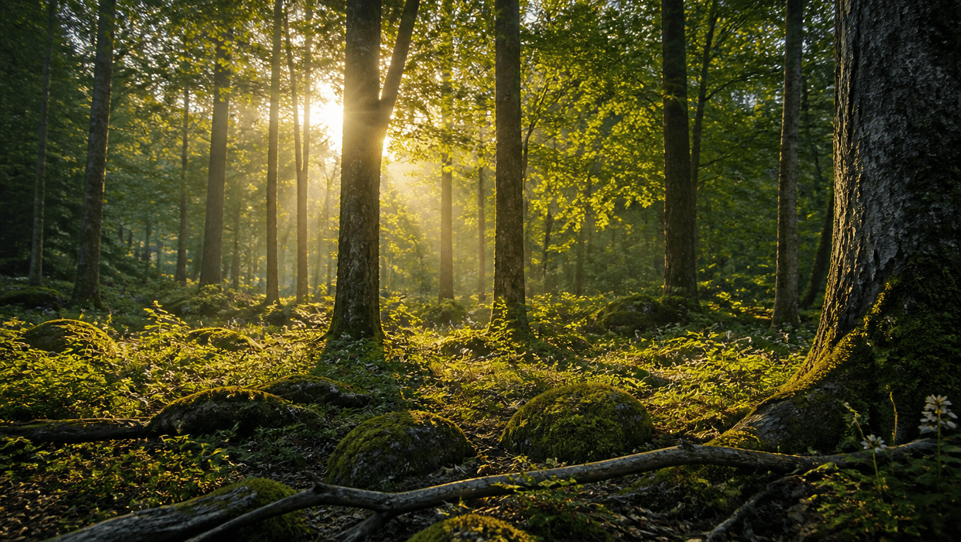 Realistic Forest with Soft Lighting