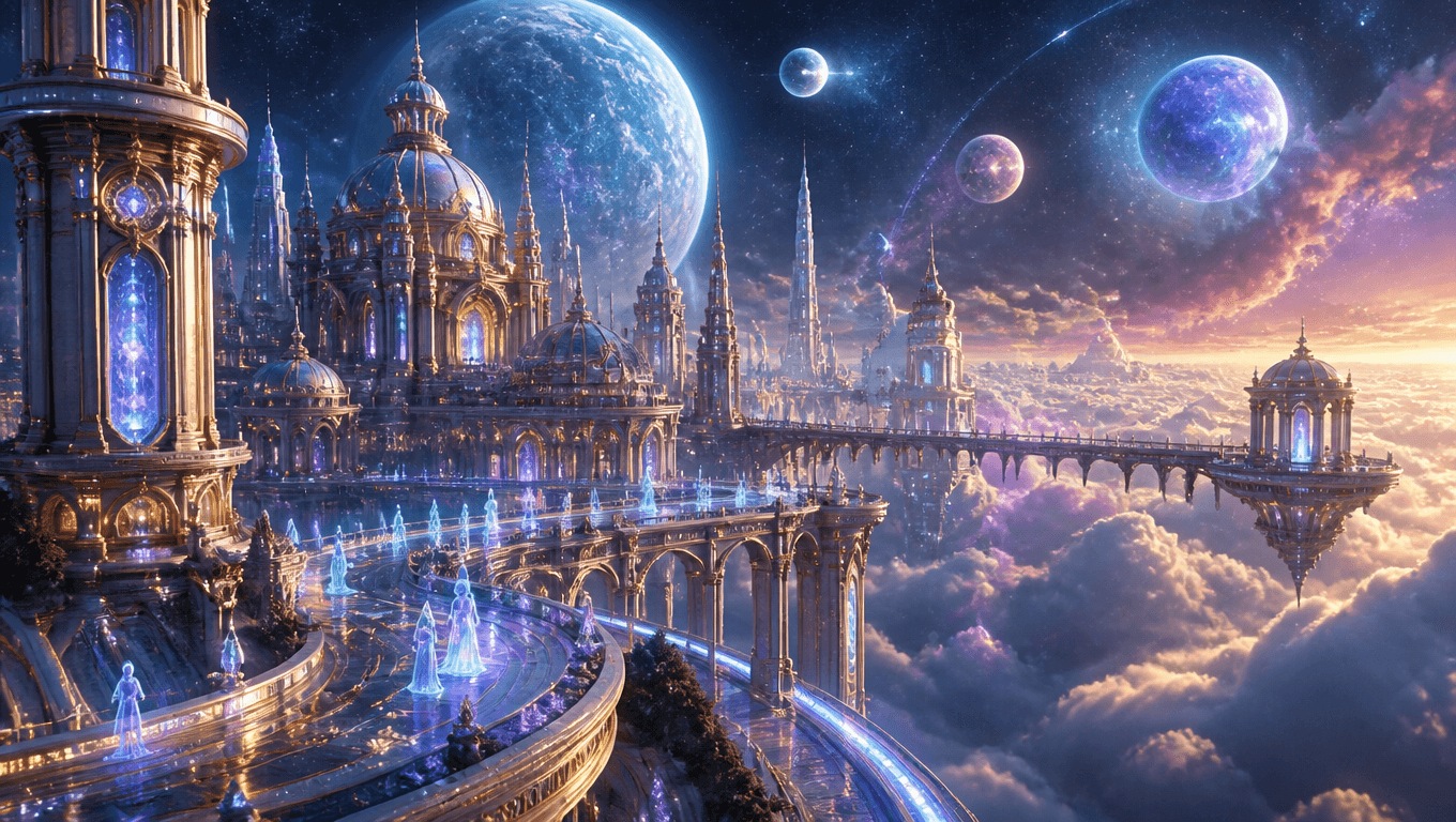 Celestial City Above the Clouds