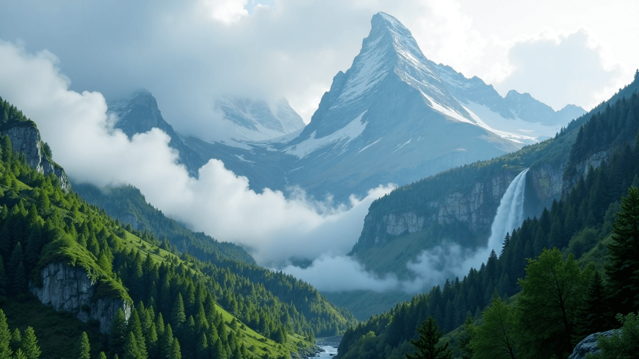Misty Mountain Range