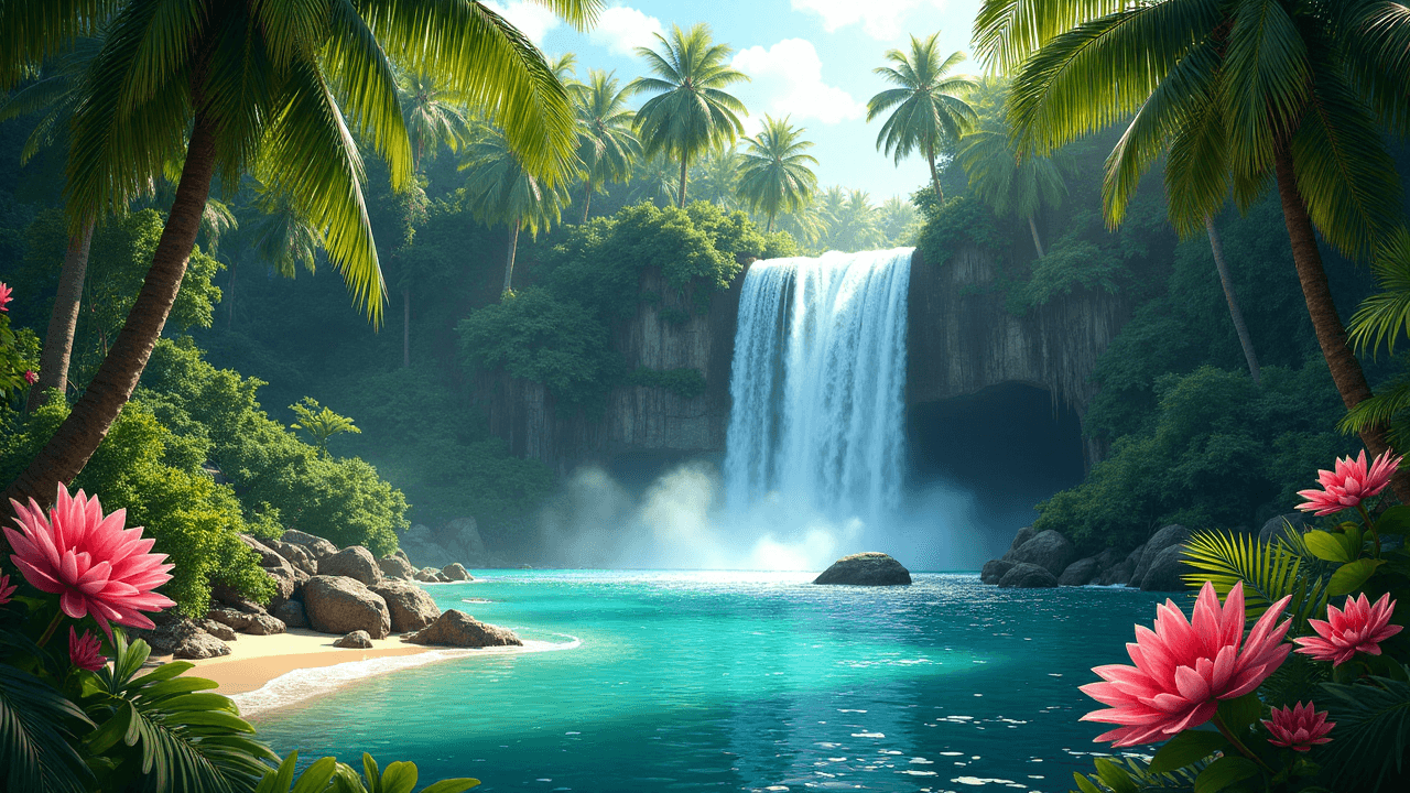 Tropical Waterfall