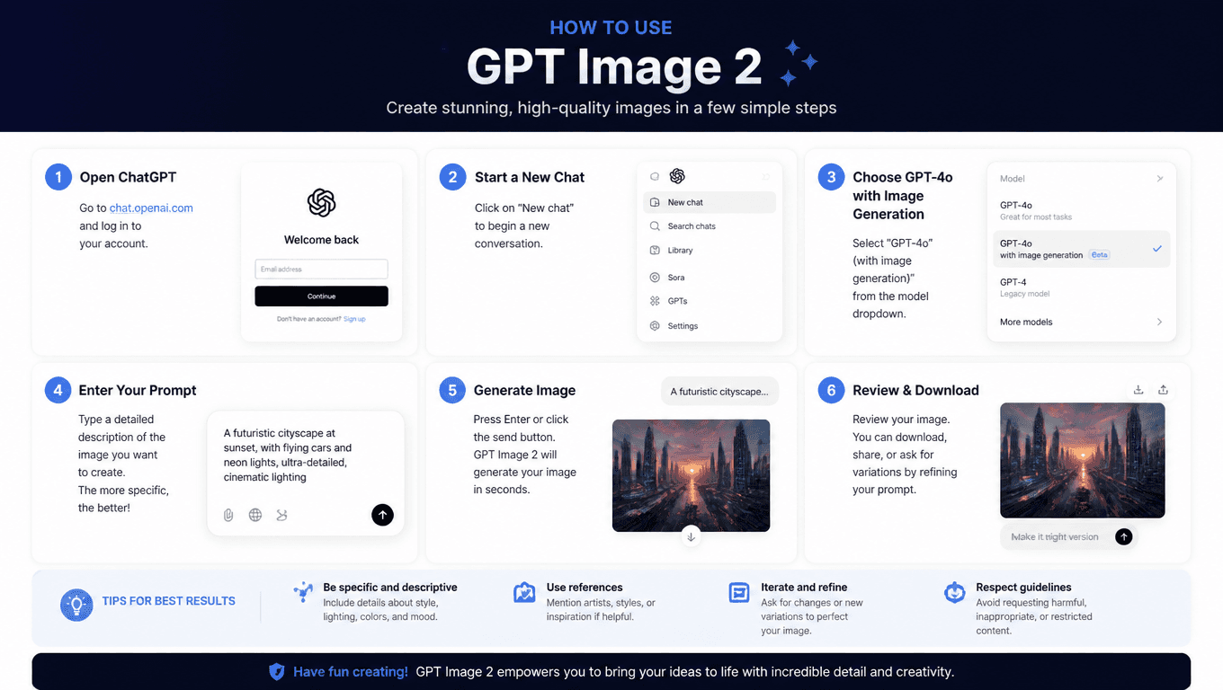 GPT Image 2 Tutorial Steps