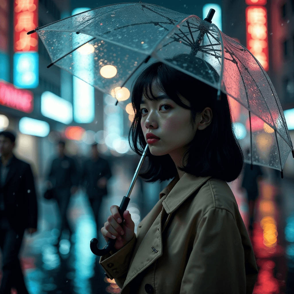 Rainy Street Elegance